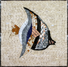 AN249 Beautiful pastel fish mosaic