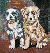 AN255 Two caniches mosaic