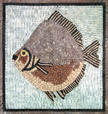 AN27 Big fish marble mosaic