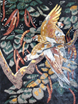 AN276 Colorful birds and leaves mosaic