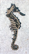 AN290 Brown & black sea horse mosaic