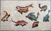 AN319 Ocean life marble mosaic