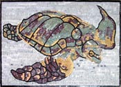 AN328 Colorful sea turtle mosaic