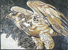 AN351 Golden eagle marble mosaic