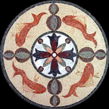 AN371 Beautiful salmon pink fish medallion