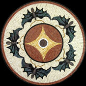 AN372 Circular butterflies design mosaic