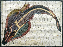 AN389 Long tail fish mosaic