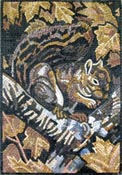 AN405 Squirrel on tree branch mosaic