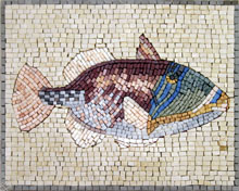 AN408 Beautifully colored fish mosaic
