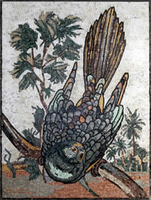 AN5 Majestic bird marble mosaic