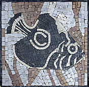 AN59 Fish stone tile mosaic
