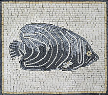 AN64 Grey & white fish mosaic