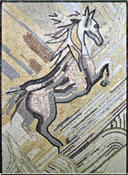 AN69 Linear pastel horse mosaic