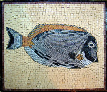 AN75 Big blue fish mosaic