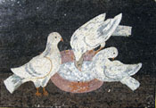 AN76 White pigeons mosaic