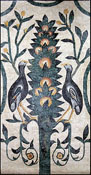 AN8 Birds and flower tree mosaic
