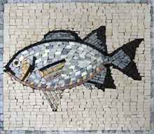 AN88 Fish stone mosaic