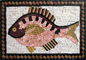 AN92 Beautiful tricolor fish mosaic