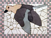 AN95 Flying duck cut tile art mosaic