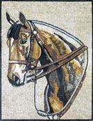 AN438 Horse head mosaic