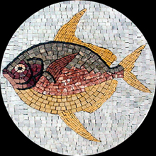 AN495 Big colorful fish mosaic