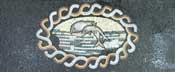 AN501 Swimming dolphins central design mosaic