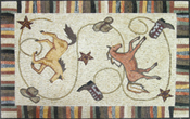 AN545 Cowboy horse art mosaic