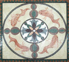 AN590 Elegant pastel fish medallion