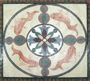 AN590 Elegant pastel fish medallion