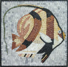 AN609 Colorful big fish mosaic