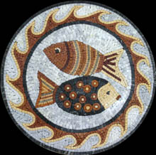 AN610 Fish medallion mosaic