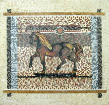AN627 Horse colorful art design mosaic