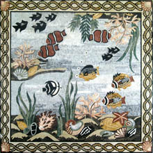AN631 Beautiful ocean life mosaic