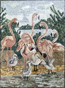 AN645 flamingo landscape mosaic
