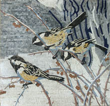 AN692 Birds on branches mosaic