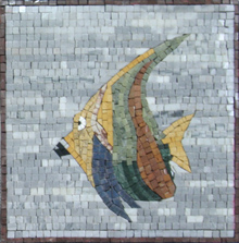 AN706 Colorful fish mosaic