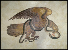 AN717 Eagle and snake hunting scene mosaic