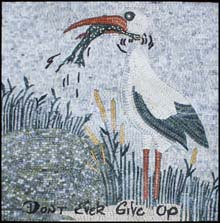 AN804 Bird hunting scene mosaic