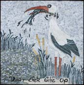 AN804 Bird hunting scene mosaic