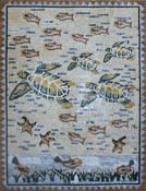 AN813 Sea turtles and fish mosaic