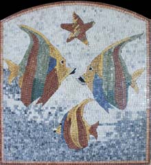 AN835 Beautifully colored fish mosaic