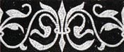 BD161 B&W fleur de lys pattern mosaic border