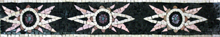 BD201 Star shapes on black background mosaic border