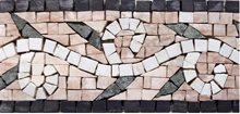 BD21 artistic stem and leaves stone mosaic