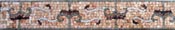 BD228 salmon pink stone art mosaic border