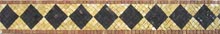 BD235 Black losanges on gold background mosaic