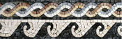 BD28 Waves & spirales mosaic border