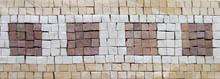 BD29 Brick squares on white background mosaic border