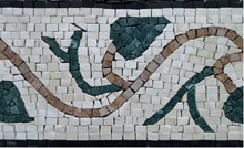 BD30 Green buds on white background mosaic