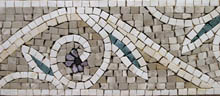 BD37 floral artistic mosaic border